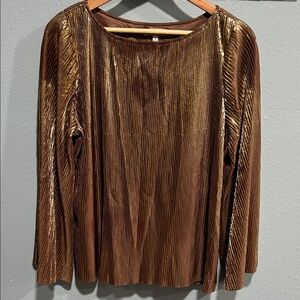 Jennifer Lopez Women’s Bronze Metallic Blouse